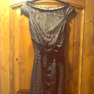 Tadashi Shoji size 2 sheer lacy black dress